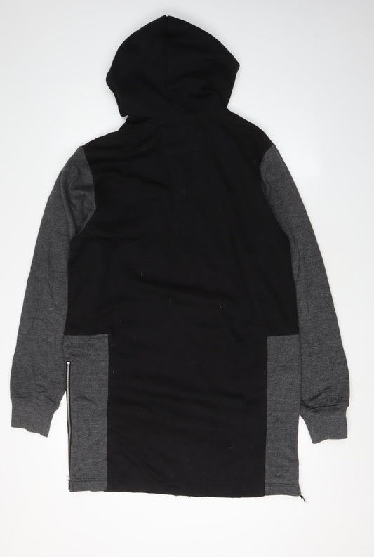 Genetic Apparel Unisex Black Zip Hoodie, Size M