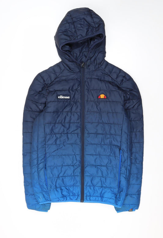 Ellesse Men's Blue XS Puffer Jacket with Hood