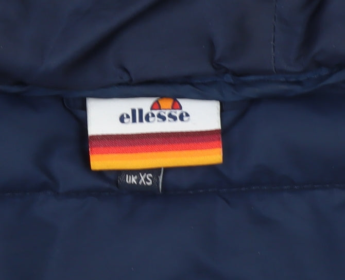 Ellesse Men's Blue XS Puffer Jacket with Hood