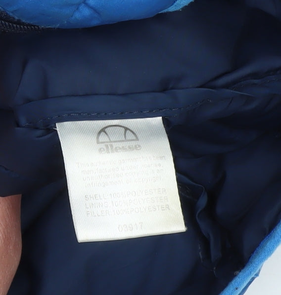 Ellesse Men's Blue XS Puffer Jacket with Hood