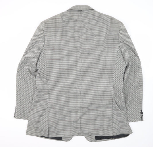 Marks and Spencer Men's Black Check Blazer 44R