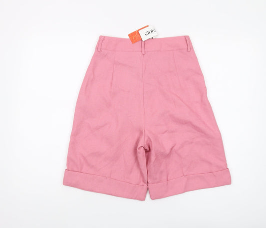 Cider Women’s Pink Chino Shorts - Size S, Spring Style