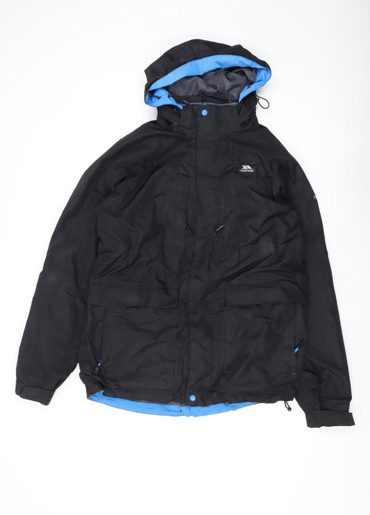 Trespass Black Men's Parka Jacket Medium Waterproof