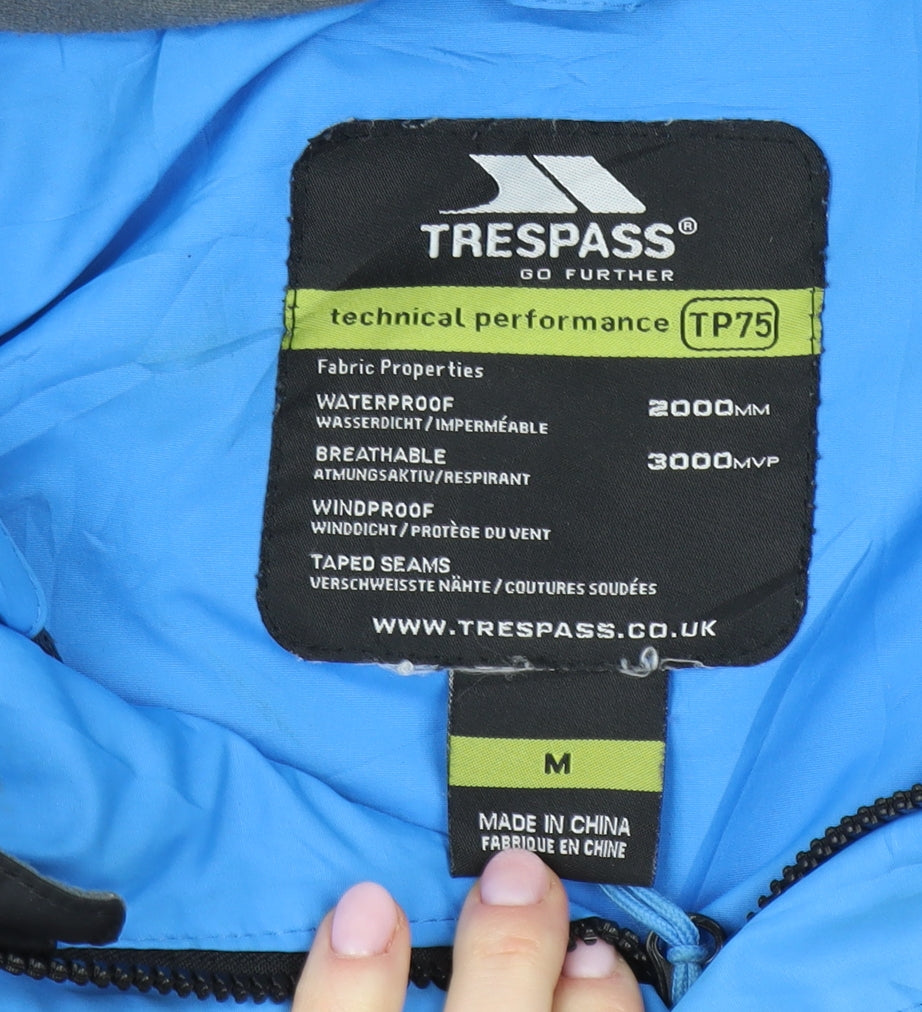 Trespass Black Men's Parka Jacket Medium Waterproof