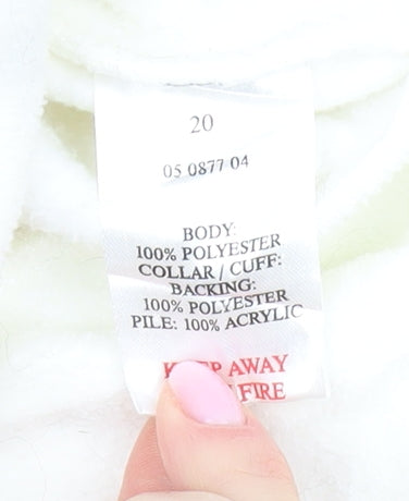 Peter Storm Women's White Fur Trim Hoodie Size 20