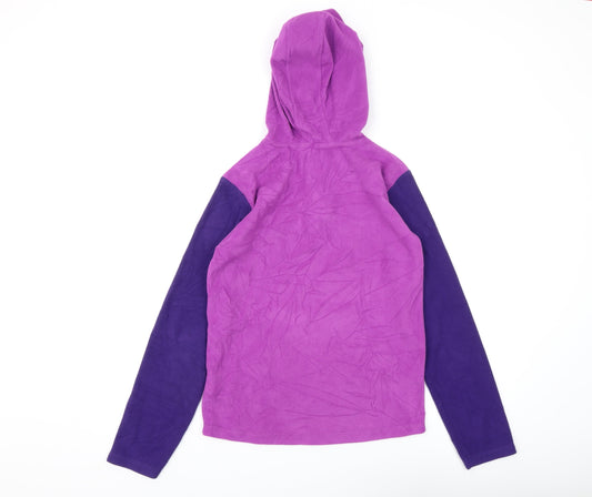 Mountain Warehouse Girls Purple 1/2 Zip Hoodie Size 13