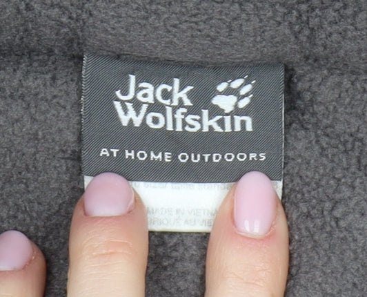 Jack Wolfskin Grey Unisex Fleece Jacket M Outdoor
