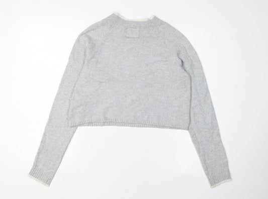 Hollister Women's Grey Pullover Jumper, Size S