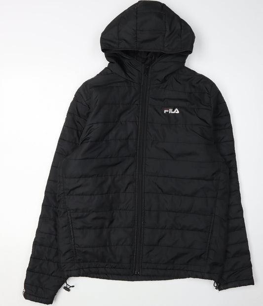 Fila Men's Black Hooded Puffer Jacket M