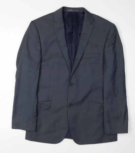 Paul Costelloe Men's Blue Blazer, 38, Single-Breasted