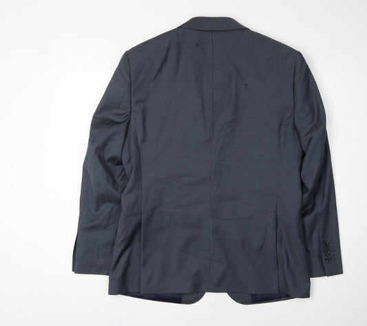 Paul Costelloe Men's Blue Blazer, 38, Single-Breasted