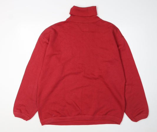 Levi's Men's Red Roll Neck Pullover Sweatshirt L
