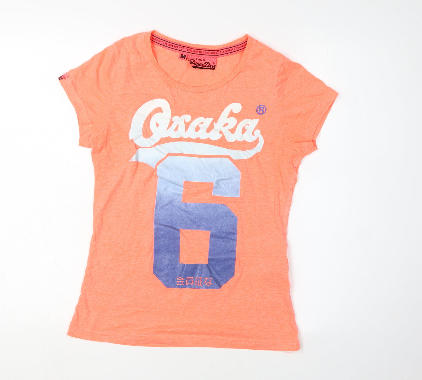 Superdry Women’s Orange Crew Neck T-Shirt, Size M