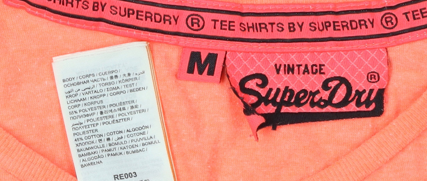 Superdry Women’s Orange Crew Neck T-Shirt, Size M