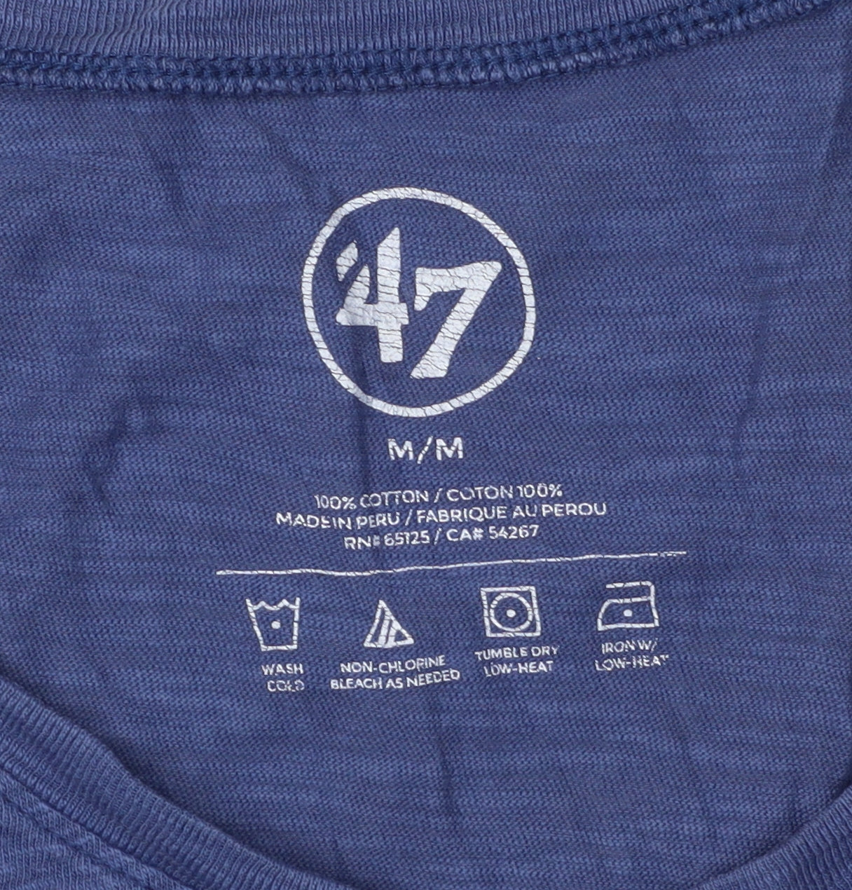 47 Women's Blue V-Neck T-Shirt, Medium, Casual Sportswear