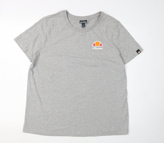 Ellesse Grey Women's Regular Fit Basic T-Shirt
