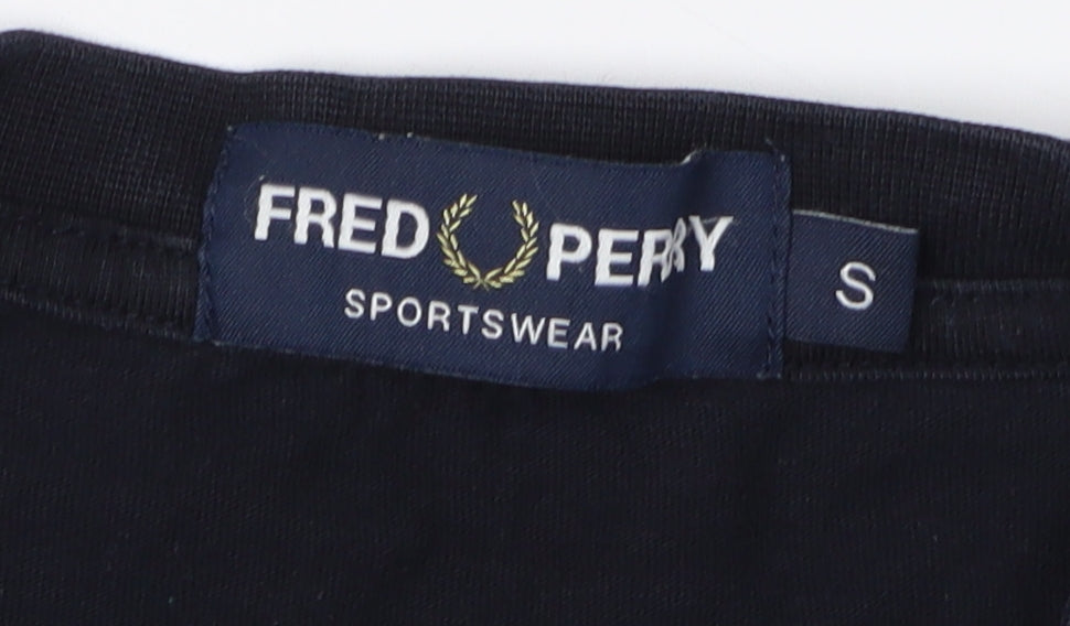 Fred Perry Men's Black Colourblock T-Shirt, Size S