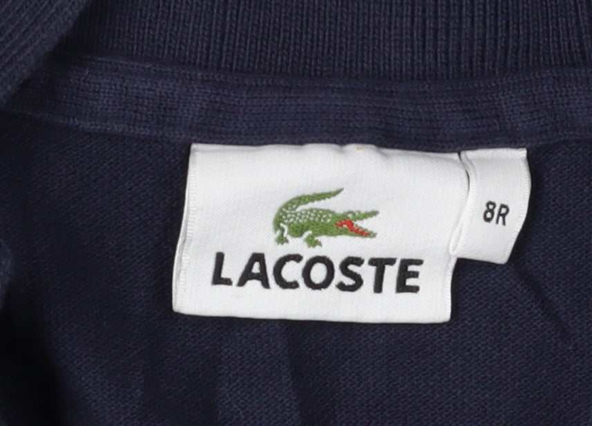 Lacoste Unisex Blue Polo Shirt Size 10 Casual Classic