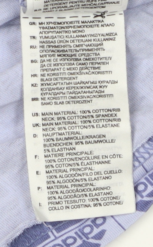 Adidas Unisex Blue L T-Shirt Jersey Casual Fit