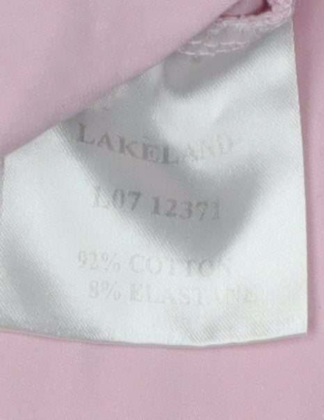 Womens UK Size 12 Lakeland Pink Cotton Blend Tank