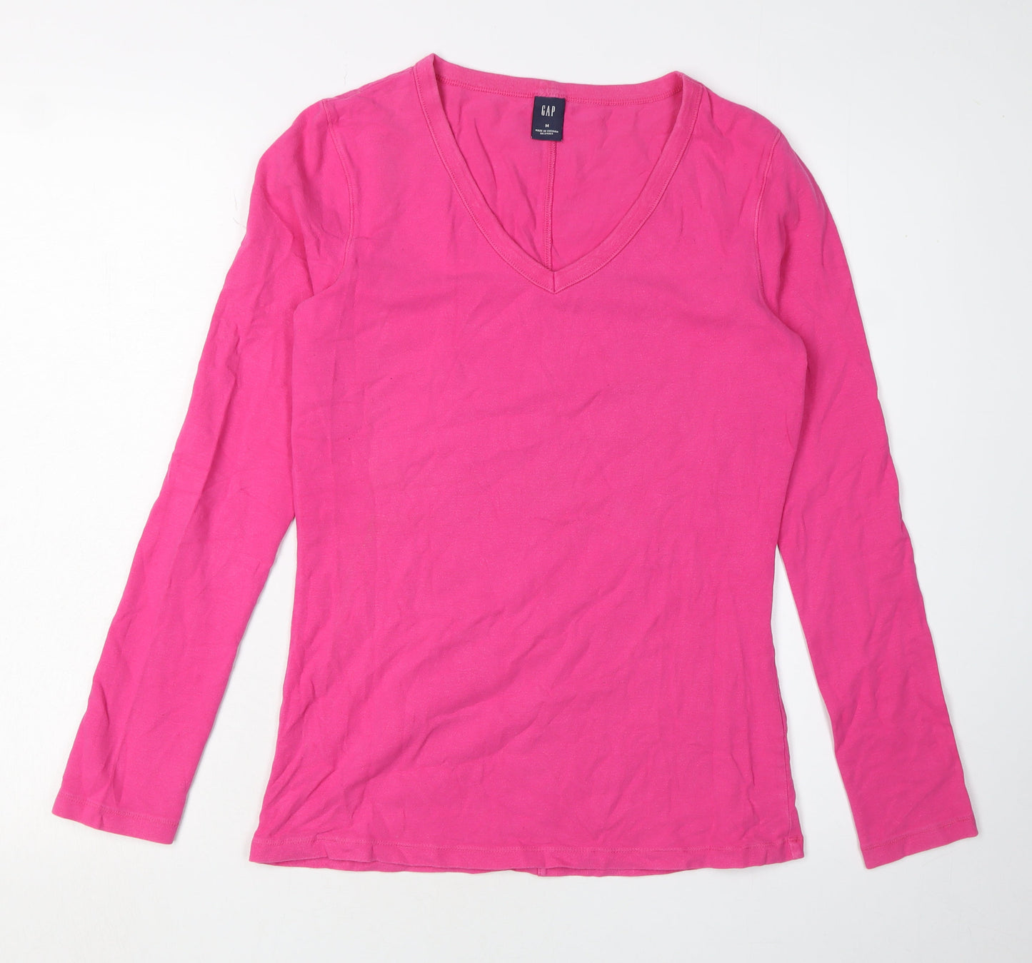 Gap Women’s Pink M Long Sleeve V-Neck T-Shirt