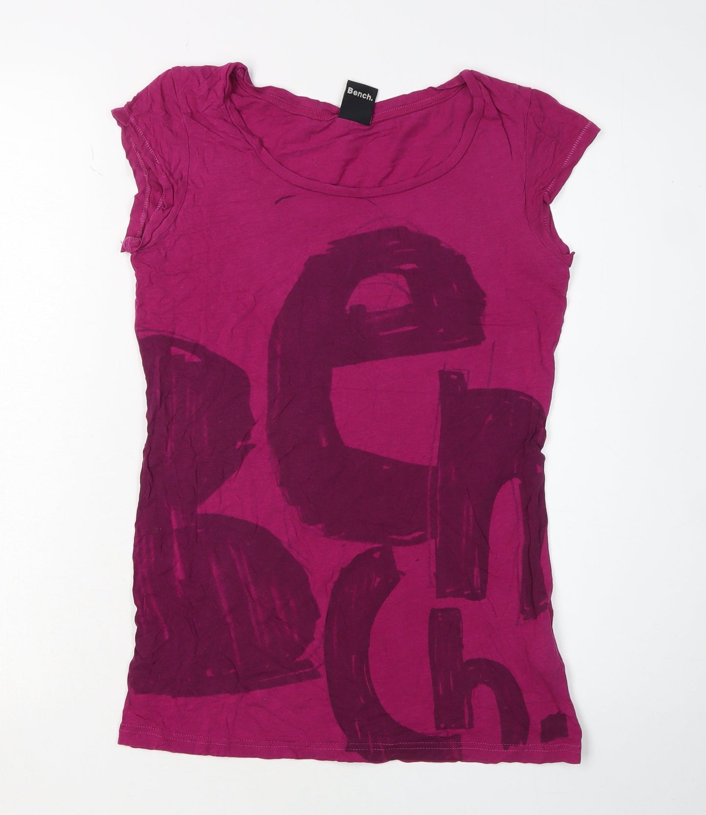 Bench Women's Pink XS Slim Fit Basic T-Shirt