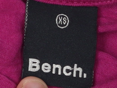Bench Women's Pink XS Slim Fit Basic T-Shirt