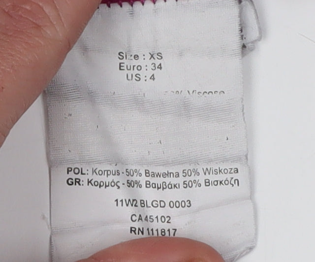 Bench Women's Pink XS Slim Fit Basic T-Shirt