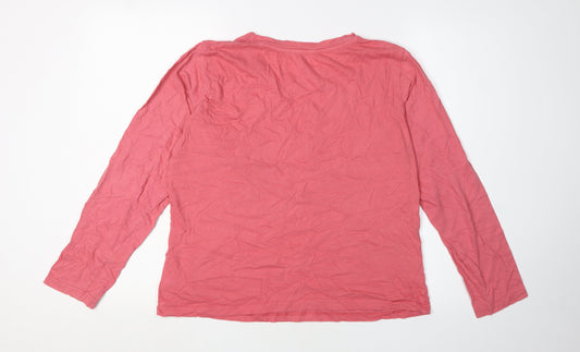 Disney Women's Pink Long Sleeve T-Shirt, Size M