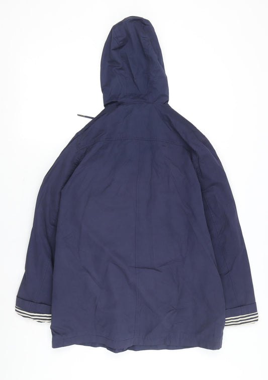 FatFace Women’s Blue Parka Jacket Size 10 with Hood