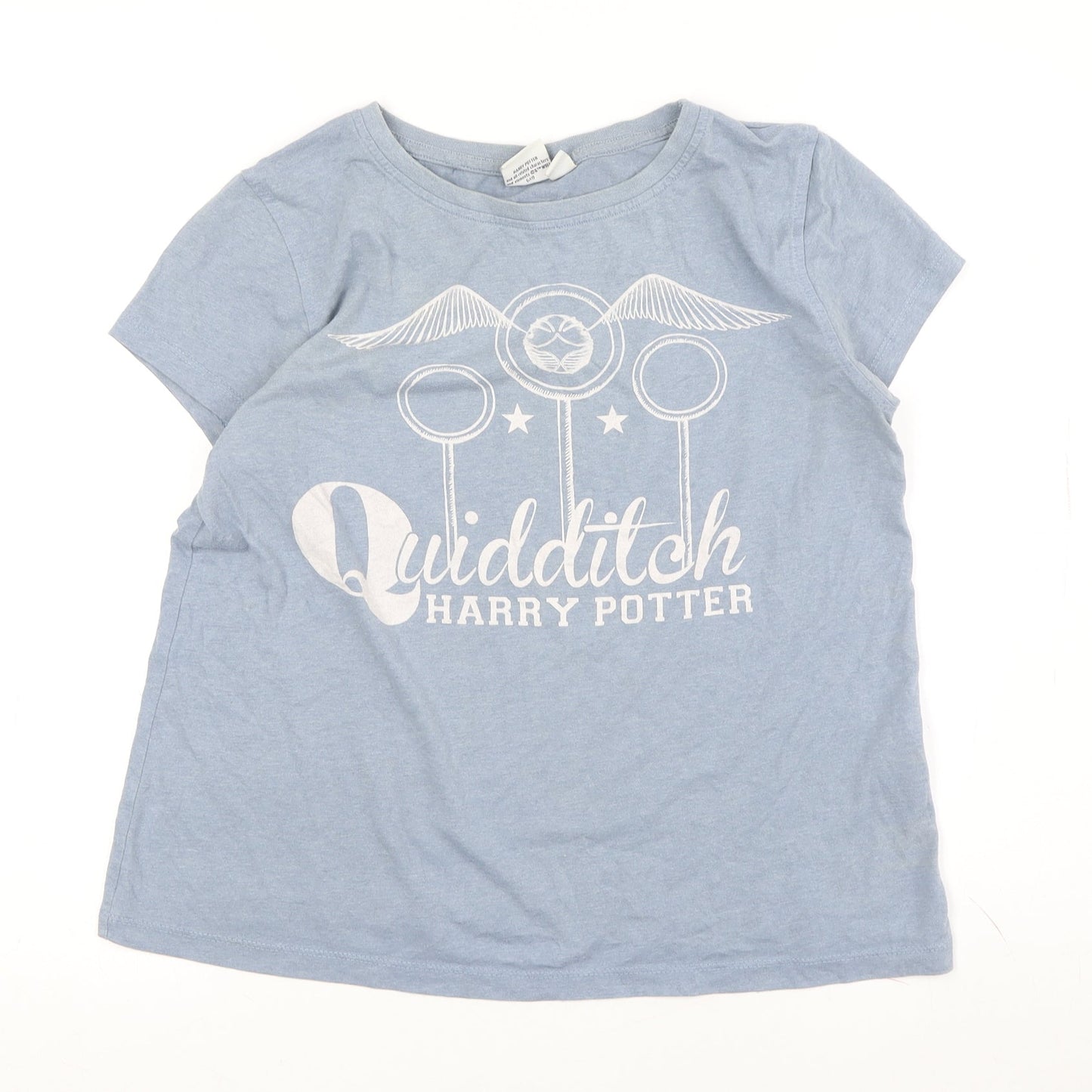 Harry Potter Women's Blue Crew Neck T-Shirt Size 14
