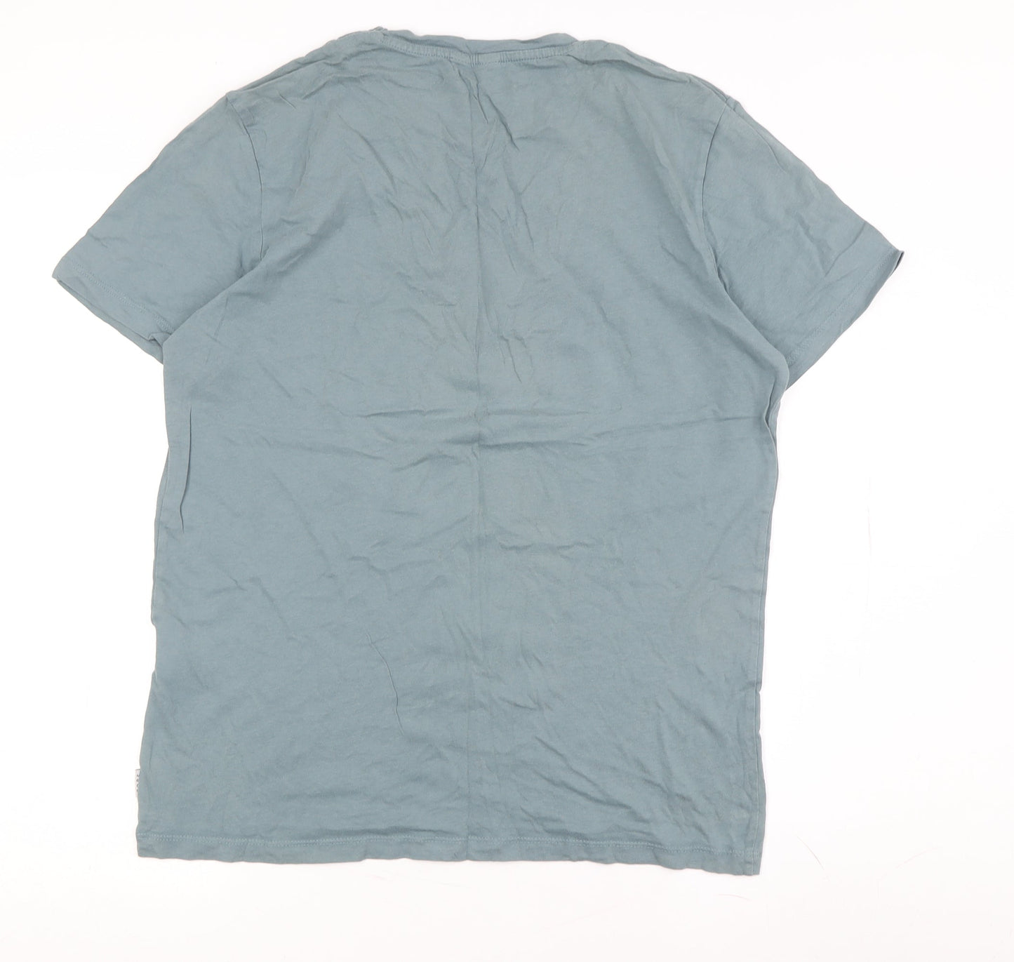 Jack & Jones Men's Blue Graphic Print T-Shirt L