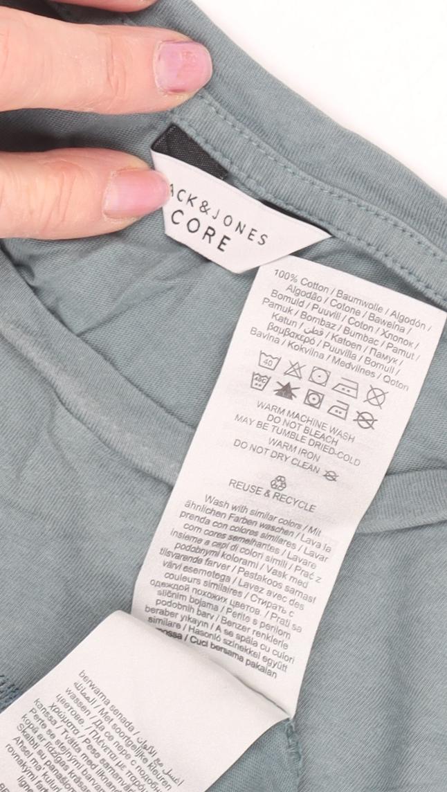 Jack & Jones Men's Blue Graphic Print T-Shirt L