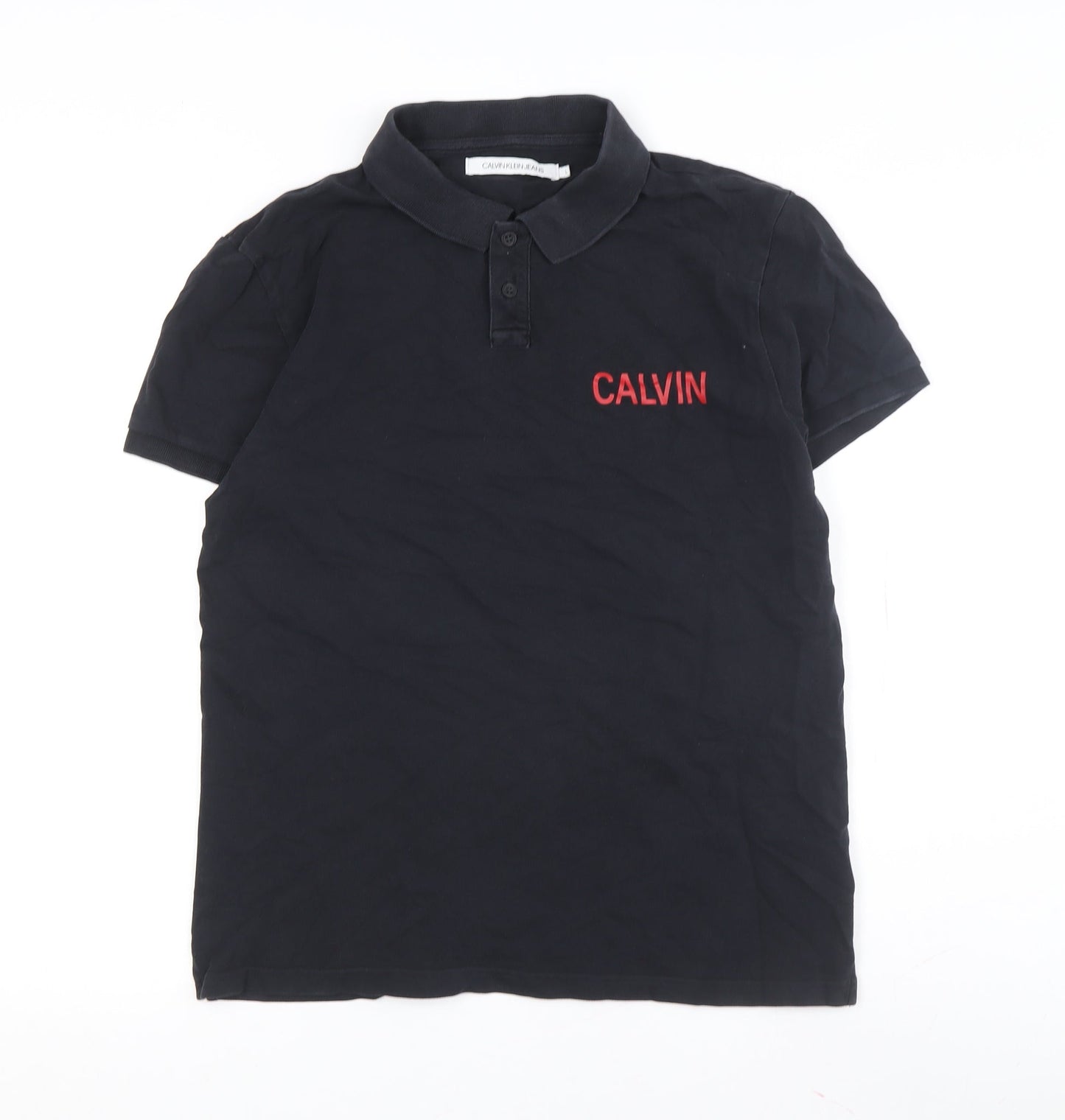 Calvin Klein Men's Black Polo Shirt L