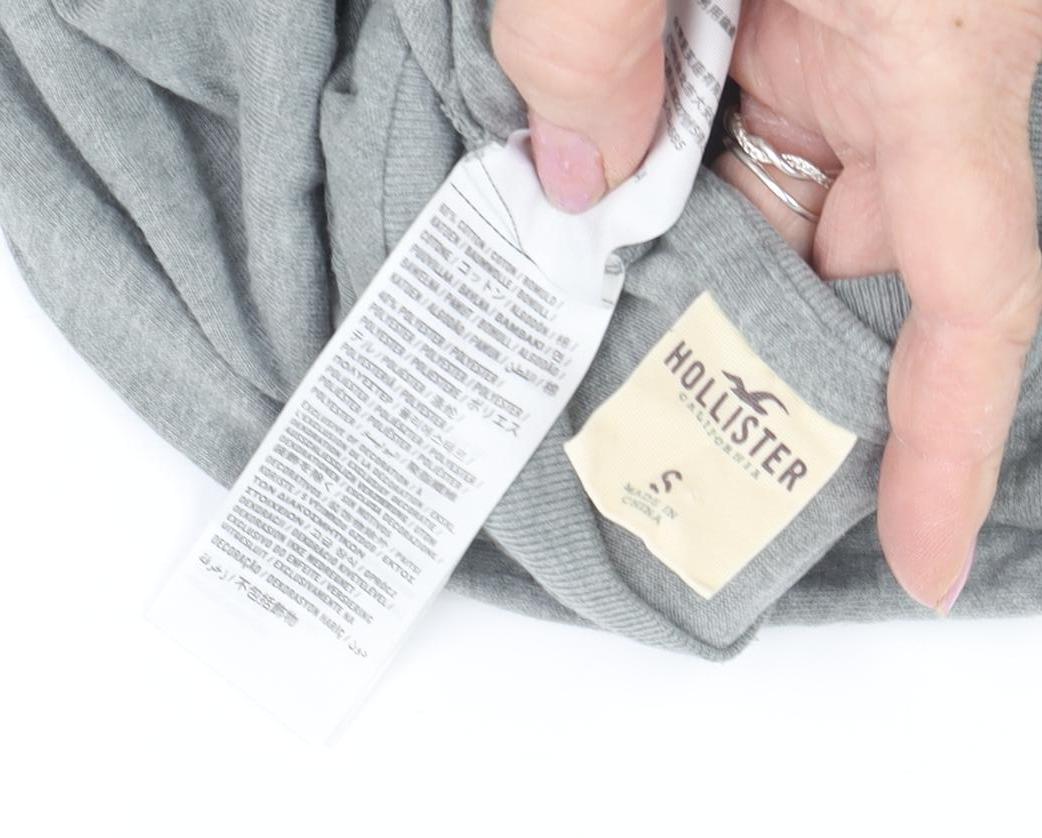 Hollister Teens Grey Long Sleeve Surfing T-Shirt S