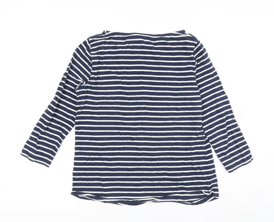 Crew Clothing Women’s Blue Striped T-Shirt Size 10