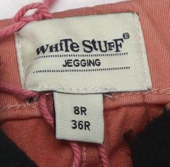 White Stuff Women's Orange Jegging Size 8 Elastic Waist