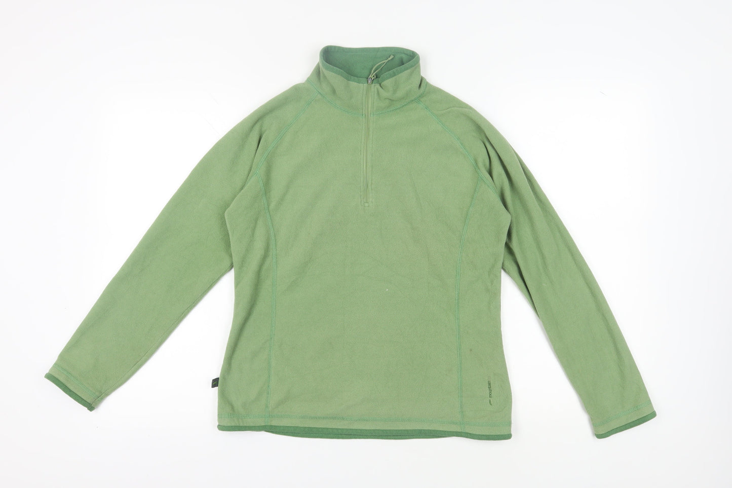 Mountain Life Women's Green 1/4 Zip Fleece Sweatshirt Size 12