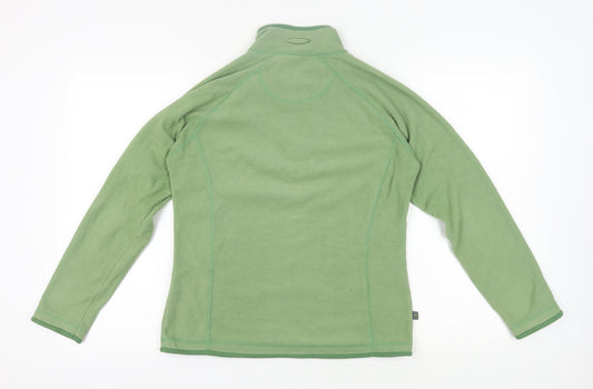Womens UK 12 Regular Mountain Life Green Pullover Sweatshirt