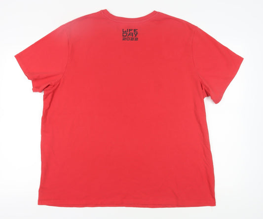 Mens UK Size 2XL Star Wars Red Cotton T-Shirt