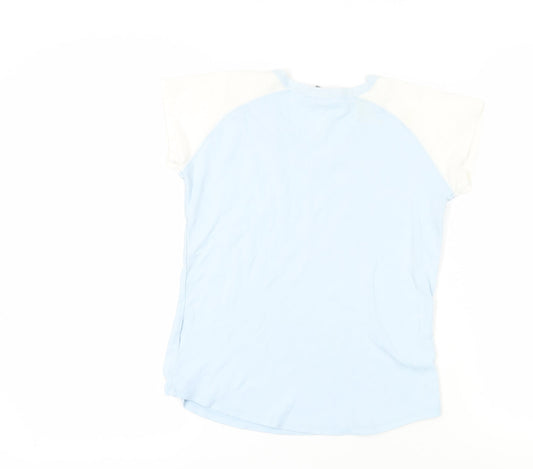 Nike Women's Blue V-Neck T-Shirt M