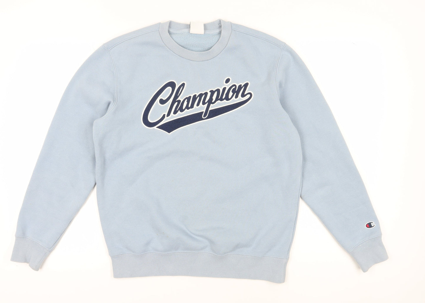 Champion Men's Blue Pullover Sweatshirt S Logo