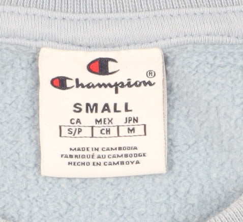 Champion Men's Blue Pullover Sweatshirt S Logo