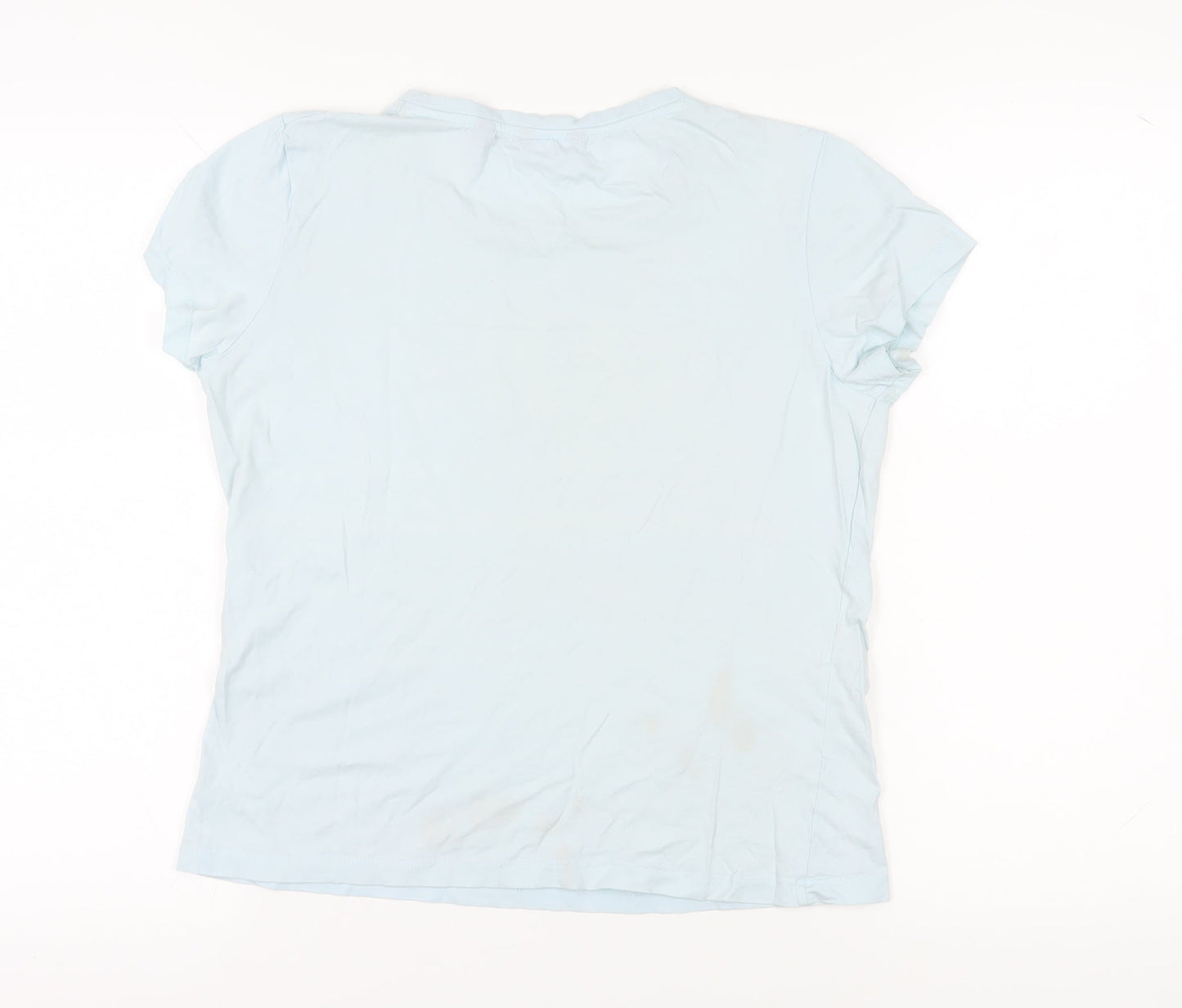 GANT Women's Blue T-Shirt L Short Sleeve Cotton