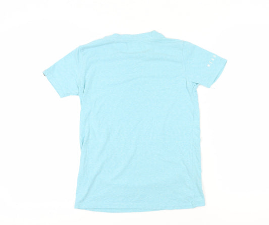 Unisex Adultss UK Size XS WEARWOLF Blue Polyester T-Shirt