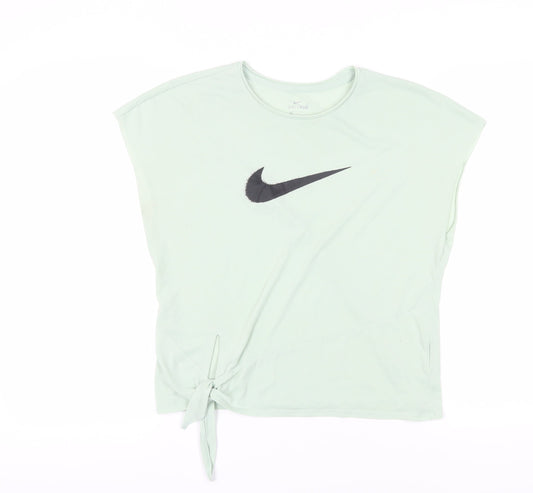 Nike Women's Green Sleeveless T-Shirt, M - Sports Basic