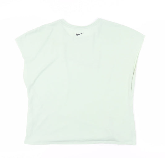 Nike Women's Green Sleeveless T-Shirt, M - Sports Basic