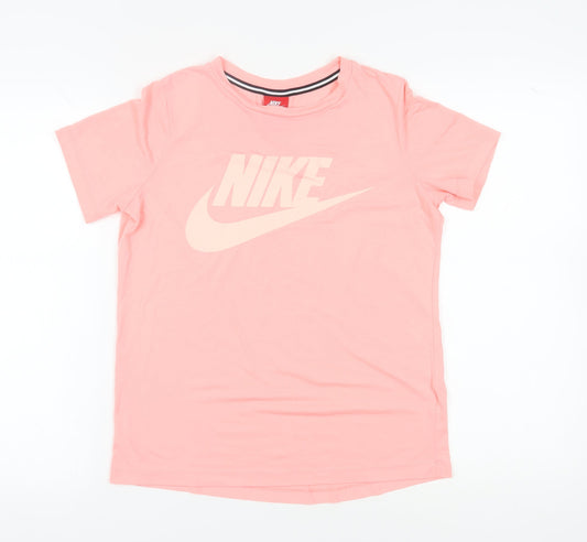 Nike Women's Pink Basic T-Shirt - Size S, Casual Summer