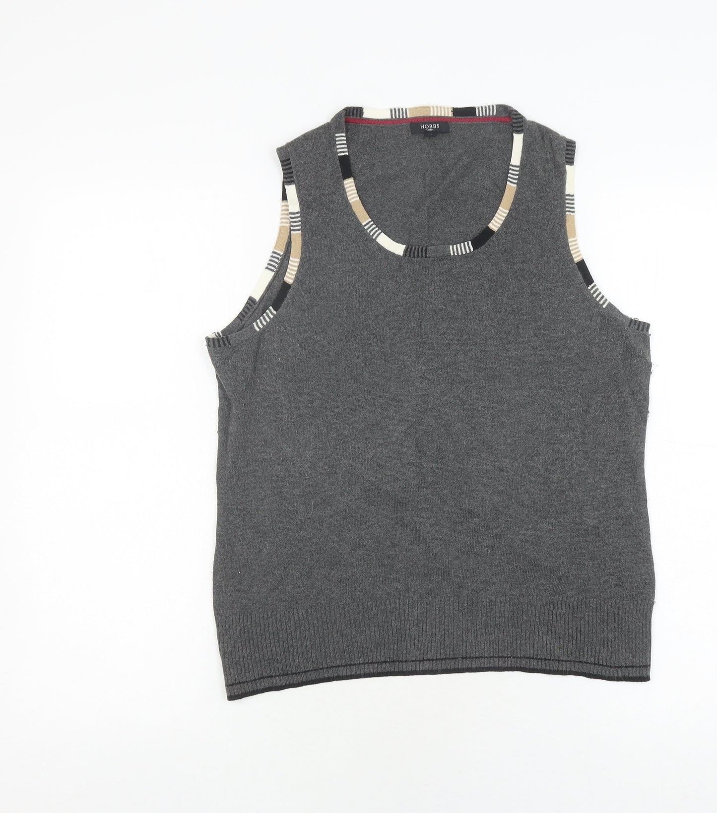 Hobbs Women's Grey Tank Top, Size 14, Sleeveless Cotton Blend