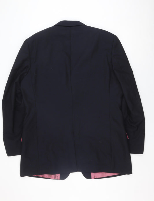 Boden Men's Black Wool Blazer 46L Formal Single-Breasted